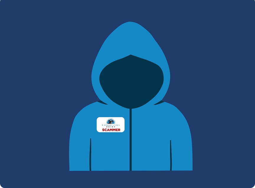 Scam alert warning illustration